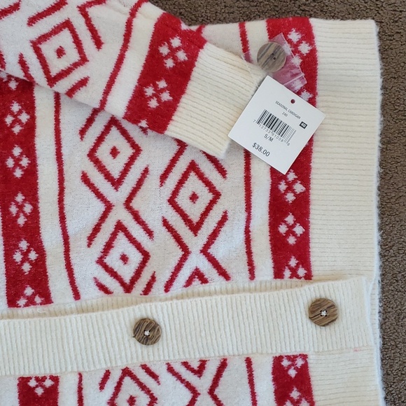 Womens Happy Holidays Oversized Cardigan Sweater Size S/M 1X NWT - Picture 3 of 3
